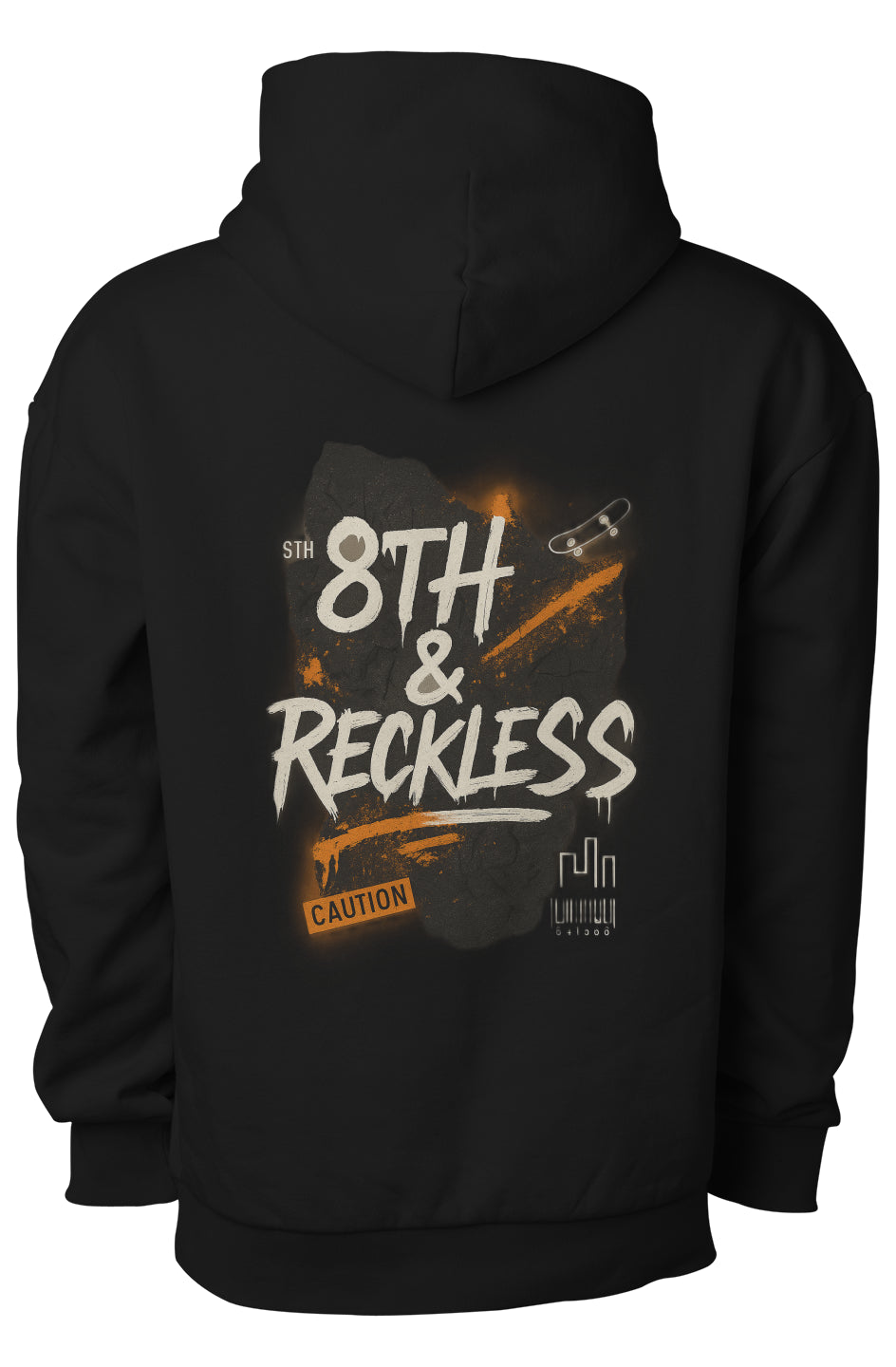 8th & Reckless Graffiti Hoodie – Black